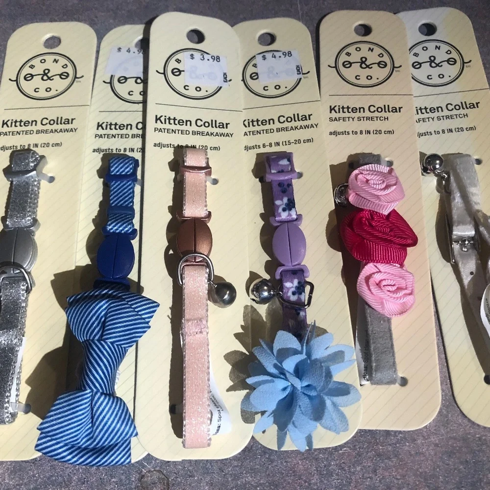 Bond & co kitten collar lot of 6 nwts